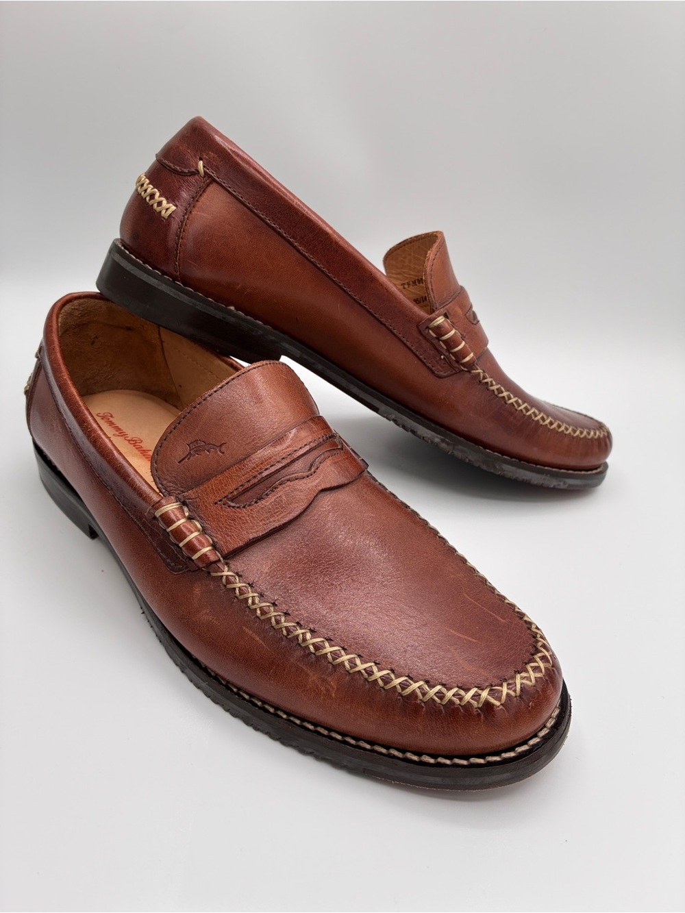 Tommy Bahama Finlay Penny Loafers in Cognac